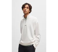 HUGO Sudadera de felpa de algodón con cremallera y logo estampado - StyleDurty244, 50525881 Blanco L