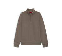 HUGO Sudadera de felpa de algodón con cremallera y logo estampado - StyleDurty244, 50525881 Gris XL