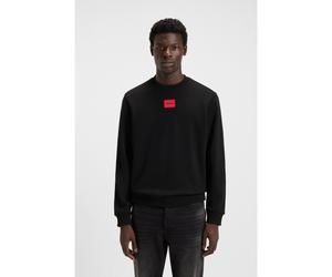 HUGO Sudadera de felpa de algodón con etiqueta con logo - StyleDiragol212, 50447964 Negro XS
