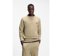 HUGO Sudadera de felpa de algodón con insignia de logo - StyleNevacrew, 50564038 Beige L