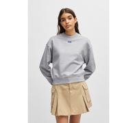 HUGO Sudadera de felpa de algodón con logo azul - StyleDelessa_B_1, 50534344 Gris claro M