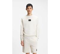 HUGO Sudadera de felpa de algodón con parche con logo de carey - StyleDaylo, 50557452 Natural XXL