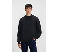 HUGO Sudadera de felpa de algodón con parche de logo azul - StyleNedro, 50522359 Negro XS
