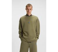 HUGO Sudadera de felpa de algodón con parche de logo azul - StyleNedro, 50522359 Oliva XXXL
