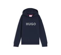 HUGO Sudadera de forro polar para niños con capucha y logo estampado - StyleG01007/85C06A, G01007 Azul oscuro 126