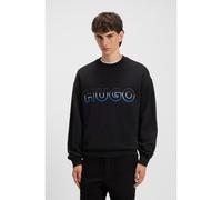 HUGO Sudadera de rizo de algodón con bordado de logo sombreado - StyleNogocrew, 50549148 Negro XXL