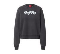 HUGO Sudadera en felpa de algodón con logo de corazón - StyleDeroxina_8, 50555824 Negro M