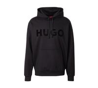 HUGO de los hombres Sudadera con capucha y logo grande de Ditchie, Negro