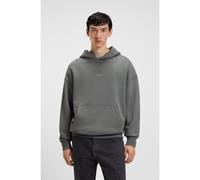 HUGO Sudadera holgada con capucha en felpa de algodón con detalles de logo - StyleNazardo, 50510724 Gris XS