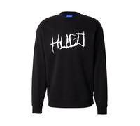 HUGO Sudadera 'Namenex' negro / blanco M negro / blanco