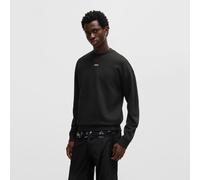 HUGO Sudadera 'Dapocrew' negro / blanco, Talla S