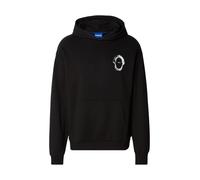 HUGO Sudadera 'Noutilex' negro / blanco XS negro / blanco