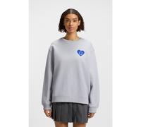 HUGO Sudadera para todos los géneros con ilustración Happy HUGO - StyleOversized Crew_B_3, 50545052 Gris claro XL
