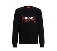 HUGO Sudadera regular fit de felpa Negra 50506990-001 M