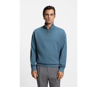 HUGO Sudadera relaxed fit de algodón con cuello con cremallera - StyleDurty244, 50525881 Azul L
