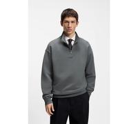 HUGO Sudadera relaxed fit de algodón con cuello con cremallera - StyleDurty244, 50525881 Gris XXL