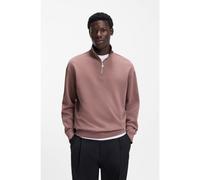 HUGO Sudadera relaxed fit de algodón con cuello con cremallera - StyleDurty244, 50525881 Marrón claro L