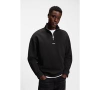 HUGO Sudadera relaxed fit de algodón con cuello con cremallera - StyleDurty244, 50525881 Negro S