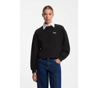 HUGO Sudadera relaxed fit de algodón con logo caligrafiado - StyleDamaswee_B, 50571605 Negro XL