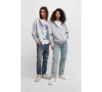 HUGO Sudadera relaxed fit de género neutro en felpa de algodón con capucha - StyleDoa_B_2, 50542512 Gris claro S