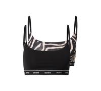 HUGO Paquete de dos bralettes de algodón elástico - StyleTWIN BRALETTE DESIGN, 50545712 Negro estampado M