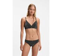 HUGO Sujetador con colgante de corazón y tirantes ajustables - StyleSHINY TRIANGLE P, 50570539 Negro XS