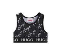 HUGO Sujetador deportivo para niñas en punto elástico con detalles de logo - StyleG15104/M4104A, G15104 Negro 102