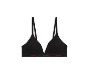 HUGO Sujetador triangular de algodón elástico con cinta de logo - StyleHUGO ID TRIANGLE PAD, 50557093 Negro L