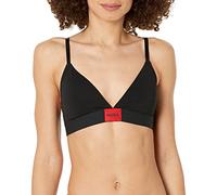 Hugo Sujetador Triangular elástico de algodón Moderno para Mujer, Betún Negro, X-Large