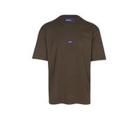 HUGO Camiseta de punto de algodón con parche de logo azul - StyleNieros, 50509991 Marrón oscuro S