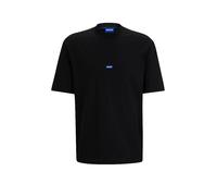 HUGO Camiseta de punto de algodón con parche de logo - StyleNieros, 50509991 Negro L