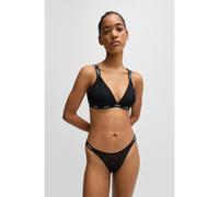 HUGO Tanga con banda elástica de la marca y logos apilados - StyleSTRING SPORTY LACE, 50535238 Negro XS