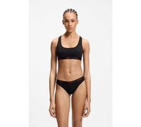 HUGO Tanga de algodón elástico con logo en la cintura - StyleHUGO ID THONG, 50557101 Negro L