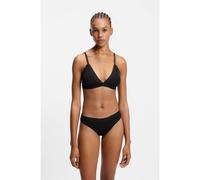 HUGO Tanga de algodón elástico con logo en la cintura - StyleMESH LOGO THONG, 50557141 Negro L