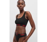 HUGO Tanga de algodón elástico con logo en la cintura - StyleTHONG SPORTY LOGO, 50469651 Negro XXL