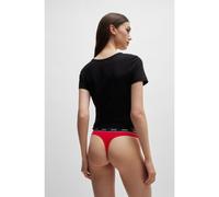 HUGO Tanga de algodón elástico con logos en la cintura - StyleTHONG STRIPE PYP, 50510622 Rojo M