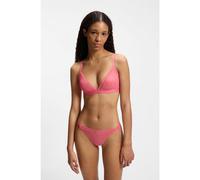 HUGO Tanga de encaje con logos apilados - StyleSARTORIAL STRING, 50557225 Pink XL