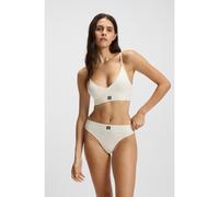 HUGO Tanga de mezcla de modal sin costuras en jacquard de canalé - StyleTHONG SEAMLESS, 50545746 Blanco XS