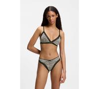 HUGO Tanga de microfibra elástica con ribete de encaje - StyleTHONG UNIQUE, 50545732 Fantasía S