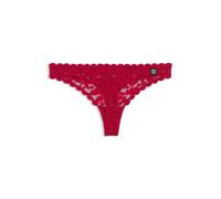 HUGO Tanga de tiro bajo en encaje con estampado de leopardo - StyleTHONG LEO LACE, 50545725 Rojo XS