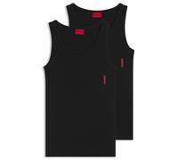 HUGO Camiseta de tirantes Pack de 2 Algodón elástico Negro M