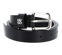 HUGO Cinturón de piel italiana con letras metálicas - StyleTina_HU-GO_Sz25, 50552777 Negro 80