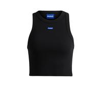 HUGO Top de tirantes de algodón elástico con insignia de logo - StyleBaby Tank_B, 50511450 Negro S