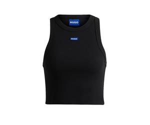 HUGO Top Cropped Fit negro | XS