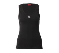HUGO Top 'Datamia' negro / blanco L negro / blanco