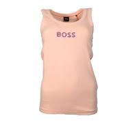 Hugo - Top de algodón acanalado con logo de cristal - Tops - Mujer - Rosa - M -