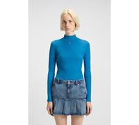 HUGO Top de algodón elástico con logo azul - StyleEasy Longsleeve_B, 50525318 Azul XS