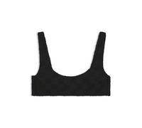 HUGO Top de bikini de felpa elástica con logos apilados - StyleTerry mono_bralette, 50561090 Negro M