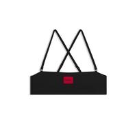 HUGO Top de bikini tipo bandeau con etiqueta con logo - StyleRED LABEL BANDEAU, 50545483 Negro M