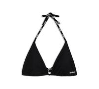 HUGO Top de bikini triangular con lazos de logos - StylePURE TRIANGLE, 50555596 Negro L